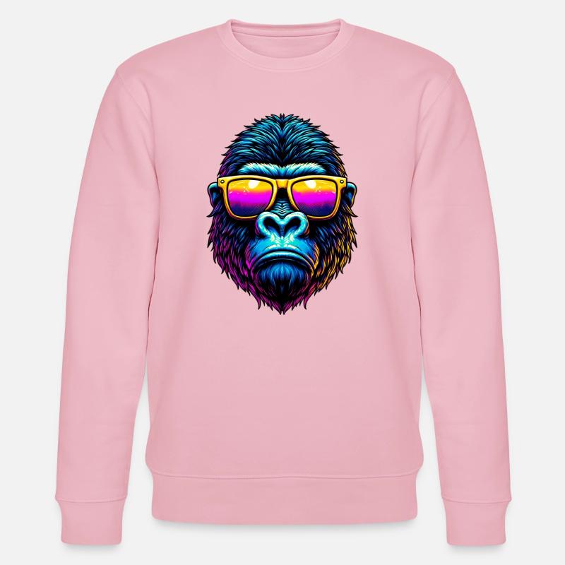 Gorilla - Stanley/Stella Unisex Bio-Sweatshirt CHANGER  - Hellrosa