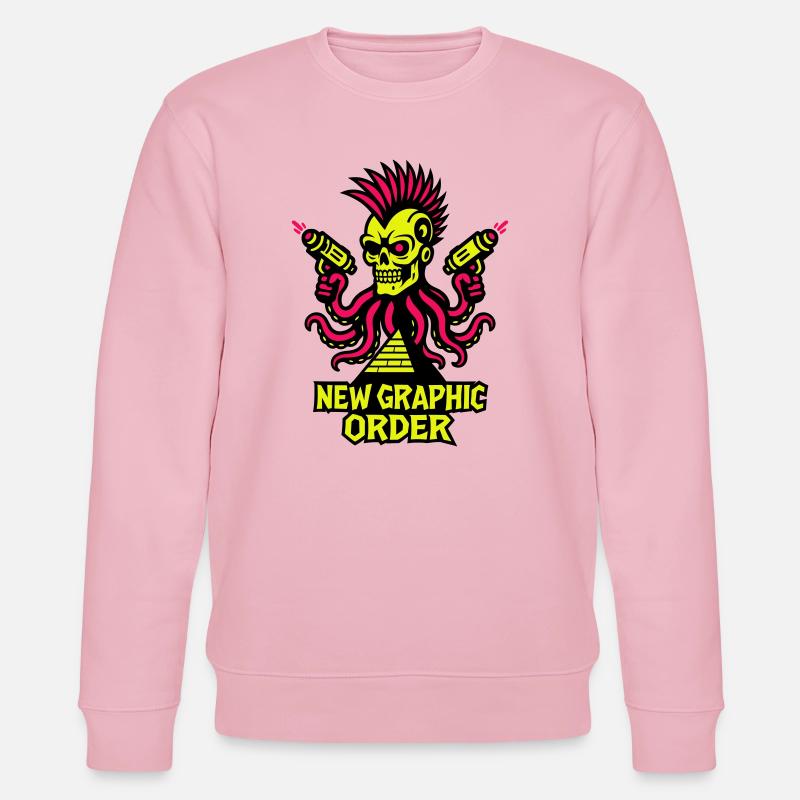 NGO Skull Punk - Stanley/Stella Unisex Bio-Sweatshirt CHANGER  - Hellrosa