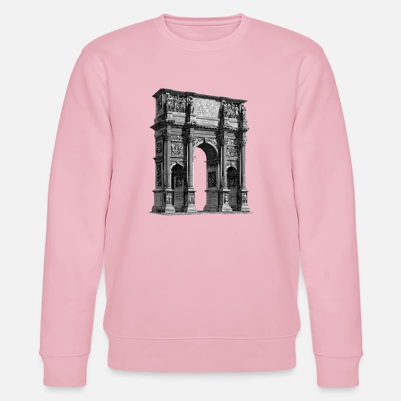 Römischer Triumphbogen – Antiker Stich - Stanley/Stella Unisex Bio-Sweatshirt CHANGER  - Hellrosa