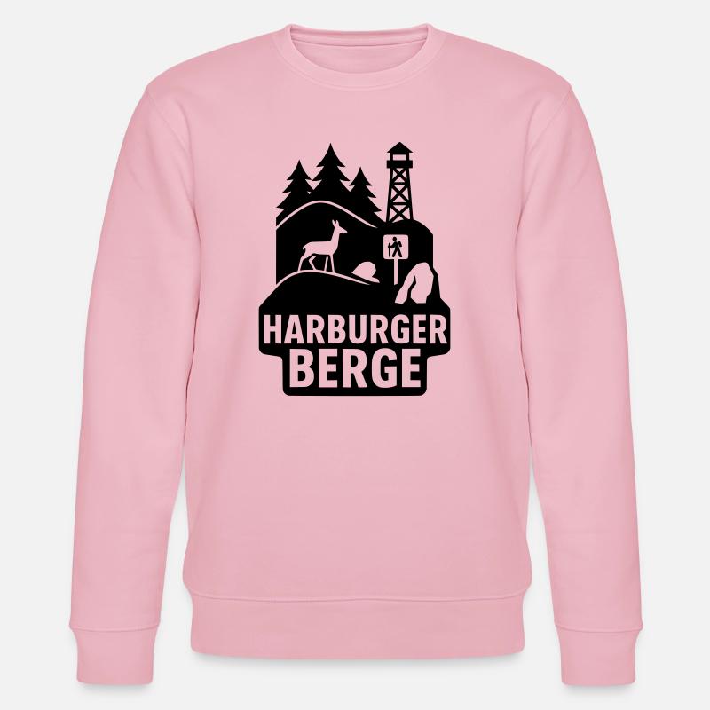 Harburger Berge - Stanley/Stella Unisex Bio-Sweatshirt CHANGER  - Hellrosa
