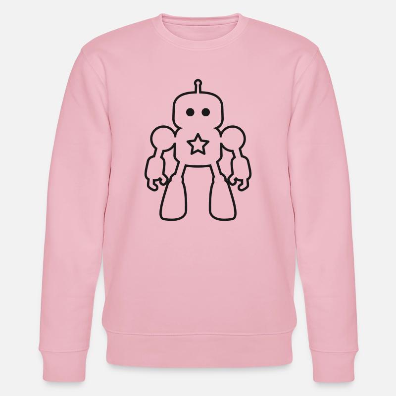 Robots – Artificial Intelligence Sci-Fi Design - Stanley/Stella CHANGER Unisex Organic Sweatshirt - cotton pink