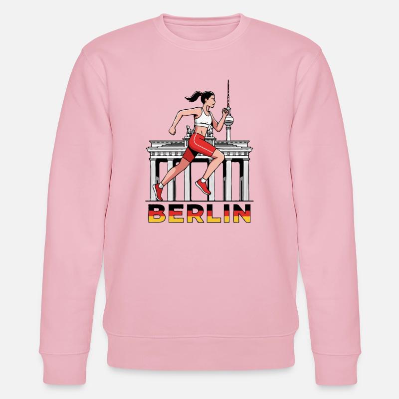 Berliner Läufer - Stanley/Stella Unisex Bio-Sweatshirt CHANGER  - Hellrosa