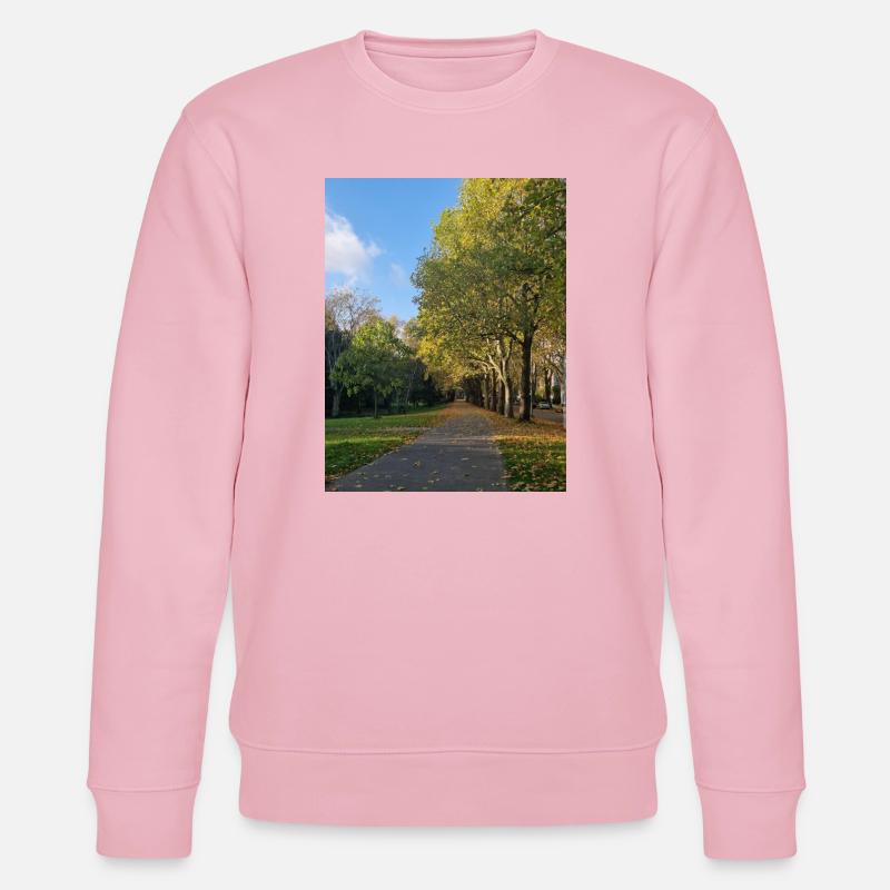 Herbstpfad durch Lauballee - Stanley/Stella Unisex Bio-Sweatshirt CHANGER  - Hellrosa