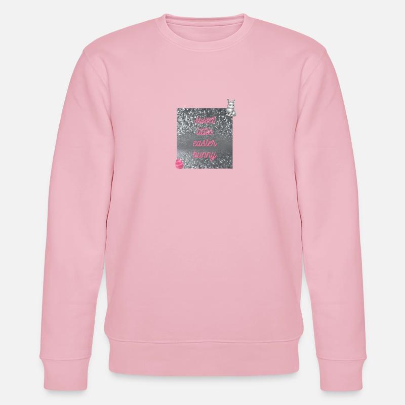 Süßer Osterhase im Glitzerdesign - Stanley/Stella Unisex Bio-Sweatshirt CHANGER  - Hellrosa