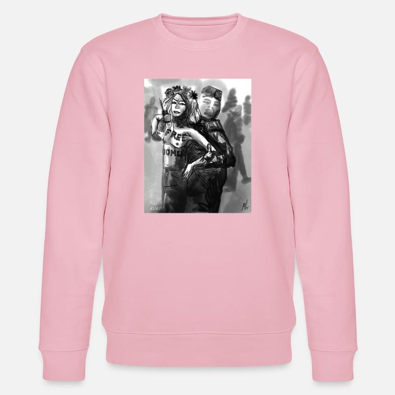 Freiheit unter Bedrohung - Stanley/Stella Unisex Bio-Sweatshirt CHANGER  - Hellrosa