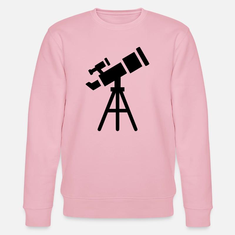 Teleskop Silhouette Sterne - Stanley/Stella Unisex Bio-Sweatshirt CHANGER  - Hellrosa