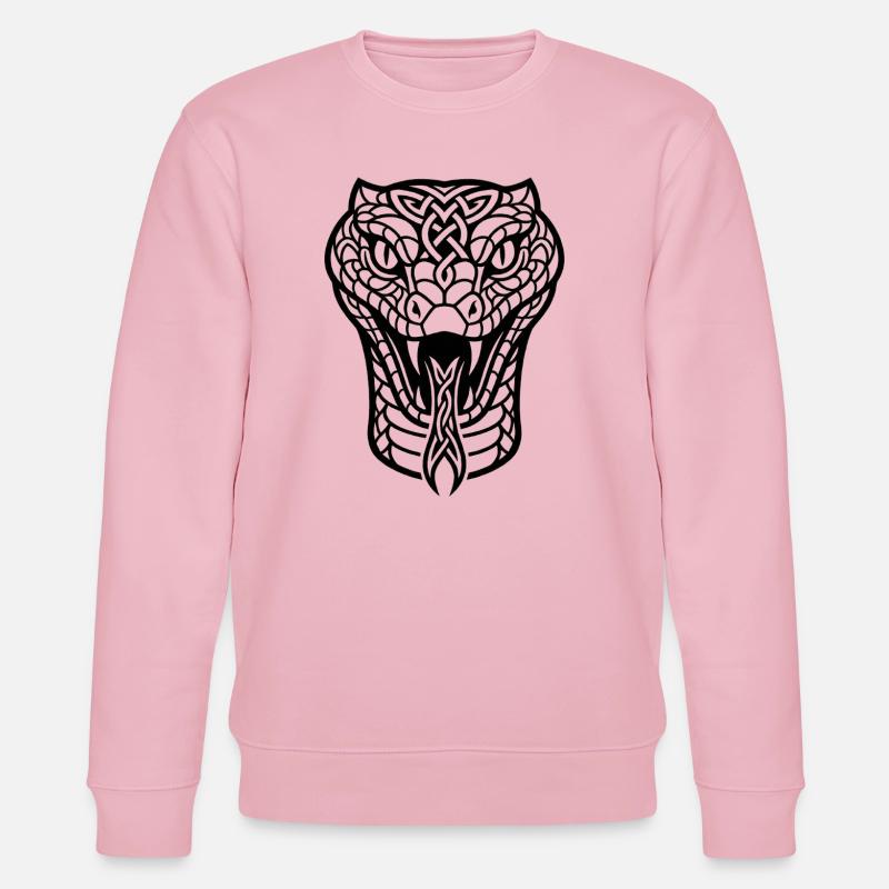 Wikinger-Seeschlangen-Mythologie-Design - Stanley/Stella Unisex Bio-Sweatshirt CHANGER  - Hellrosa