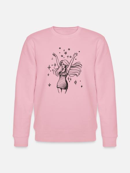 Dancing Woman Empowerment - Illustration - Stanley/Stella CHANGER Unisex Organic Sweatshirt - cotton pink