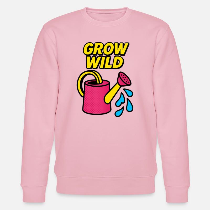 Wild Sprout Retro-Gartenbau - Stanley/Stella Unisex Bio-Sweatshirt CHANGER  - Hellrosa