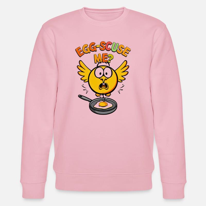 Egg-scuse Me? - Stanley/Stella CHANGER Unisex Organic Sweatshirt - cotton pink