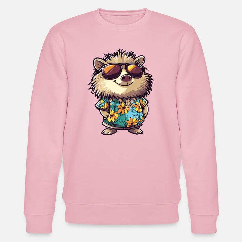 Igel Comic Urlaub - Stanley/Stella Unisex Bio-Sweatshirt CHANGER  - Hellrosa