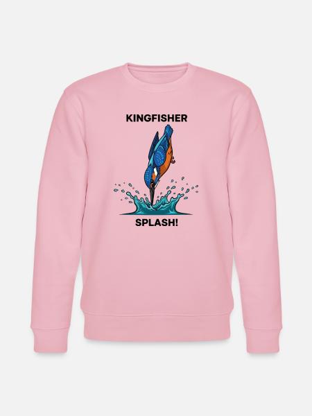 Kingfisher Splash Kingfisher River - Stanley/Stella CHANGER Unisex Organic Sweatshirt - cotton pink
