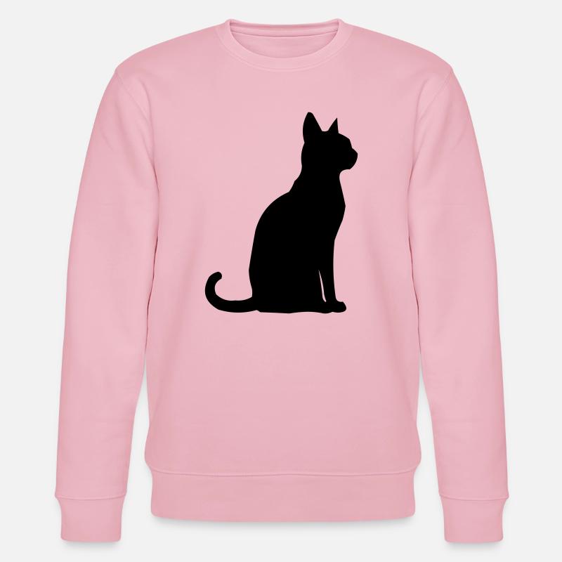 Katze Tier - Stanley/Stella Unisex Bio-Sweatshirt CHANGER - Hellrosa