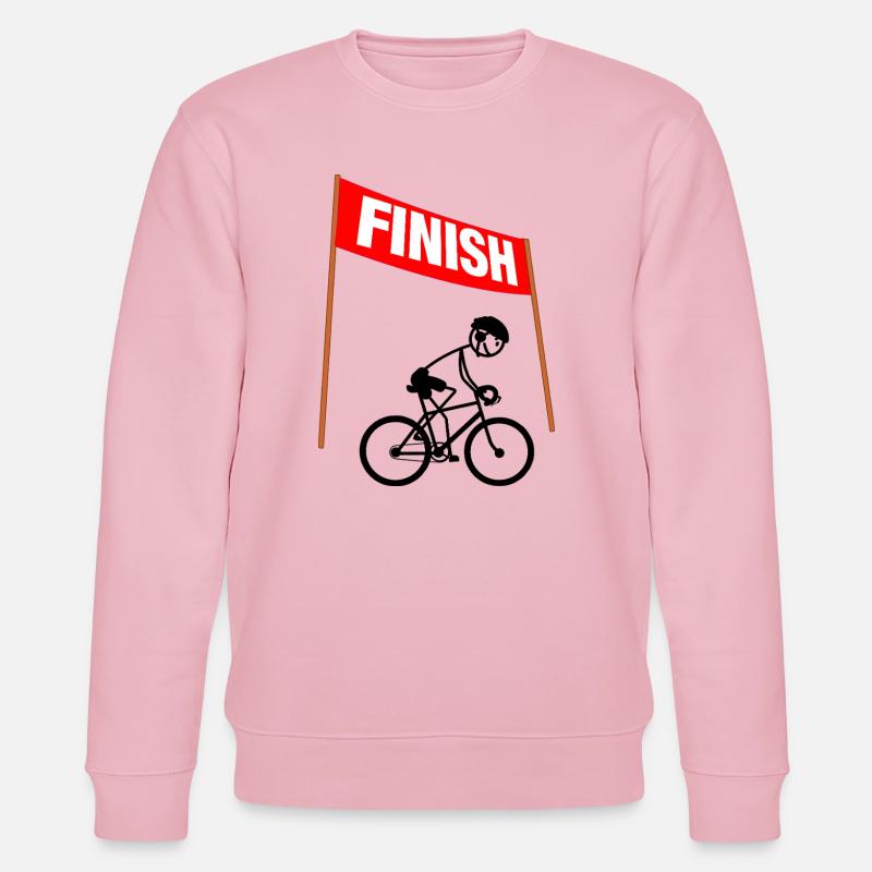 Junger Radfahrer-Finisher - Stanley/Stella Unisex Bio-Sweatshirt CHANGER - Hellrosa