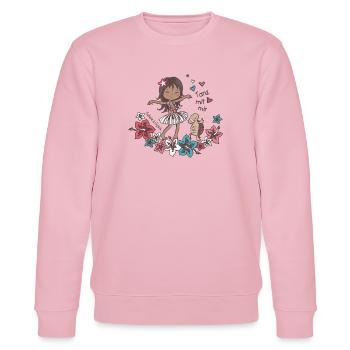 Tanz mit mir - Stanley/Stella Unisex Bio-Sweatshirt CHANGER  - Hellrosa - Vorne - Jaron (178cm) & Liana (172cm)
