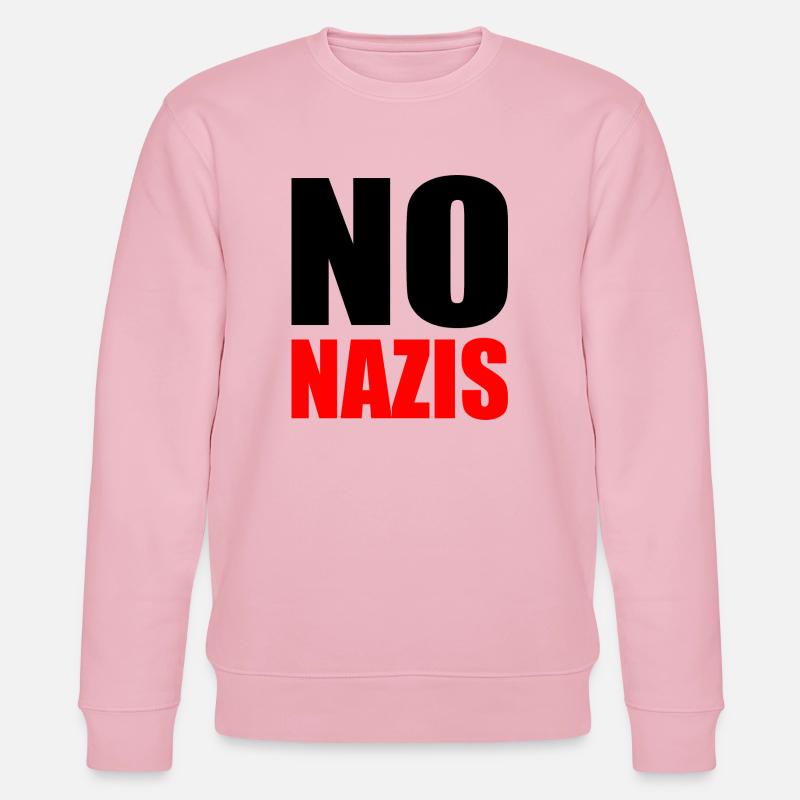 Pas de nazis - Sweat bio CHANGER Stanley/Stella Unisexe - rose pâle