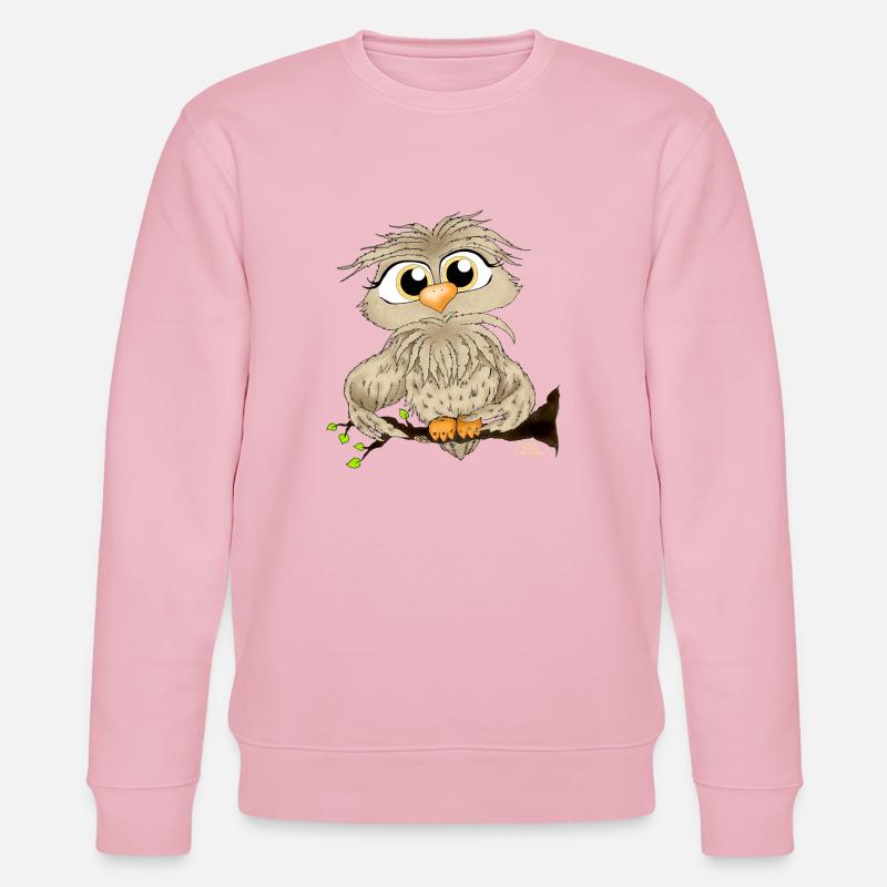 Käuzchen Hugo - Stanley/Stella Unisex Bio-Sweatshirt CHANGER  - Hellrosa