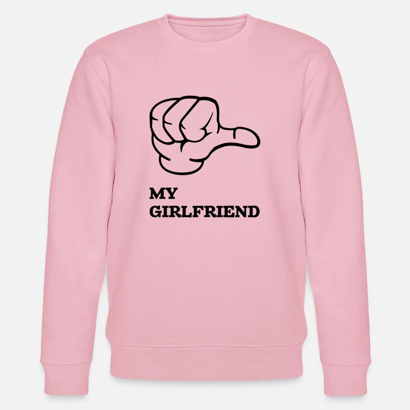 my_girlfriend - Stanley/Stella Unisex Bio-Sweatshirt CHANGER  - Hellrosa