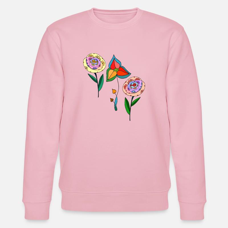 Blumen - Stanley/Stella Unisex Bio-Sweatshirt CHANGER  - Hellrosa