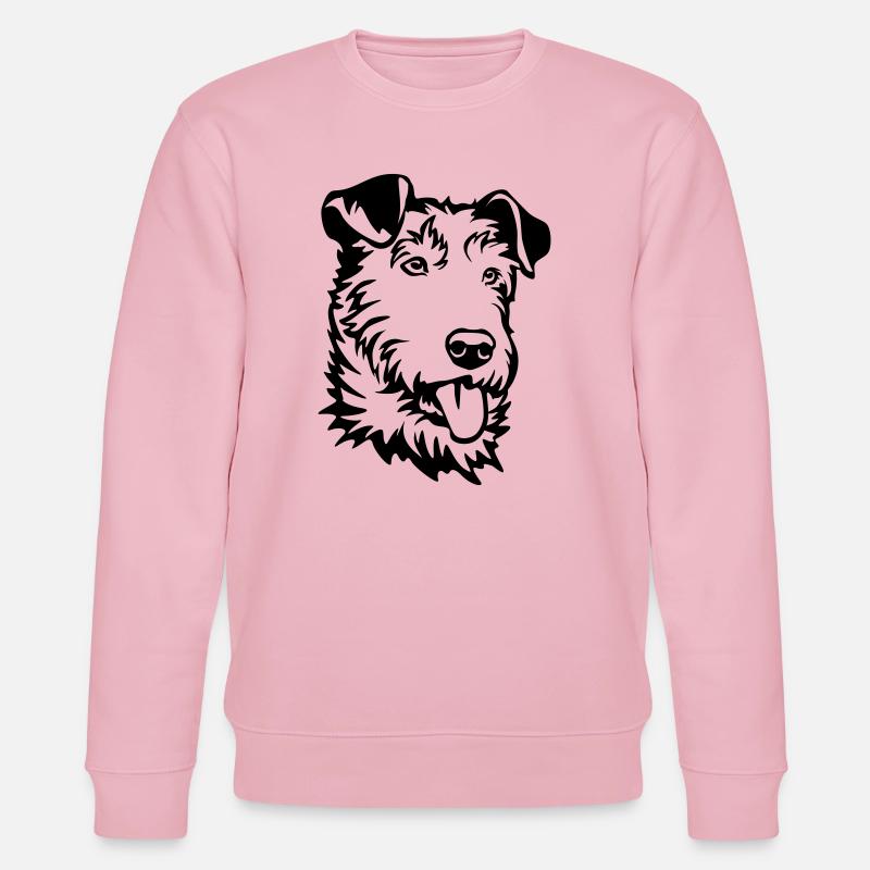 Irish Terrier Kopf - Stanley/Stella Unisex Bio-Sweatshirt CHANGER  - Hellrosa