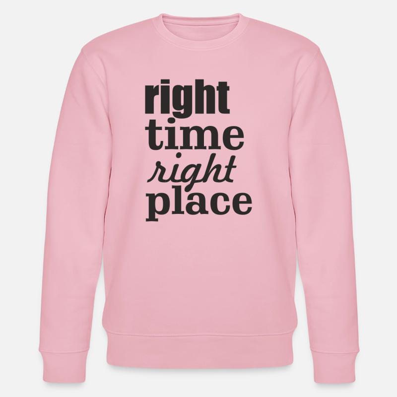 right time right place - Stanley/Stella Unisex Bio-Sweatshirt CHANGER  - Hellrosa