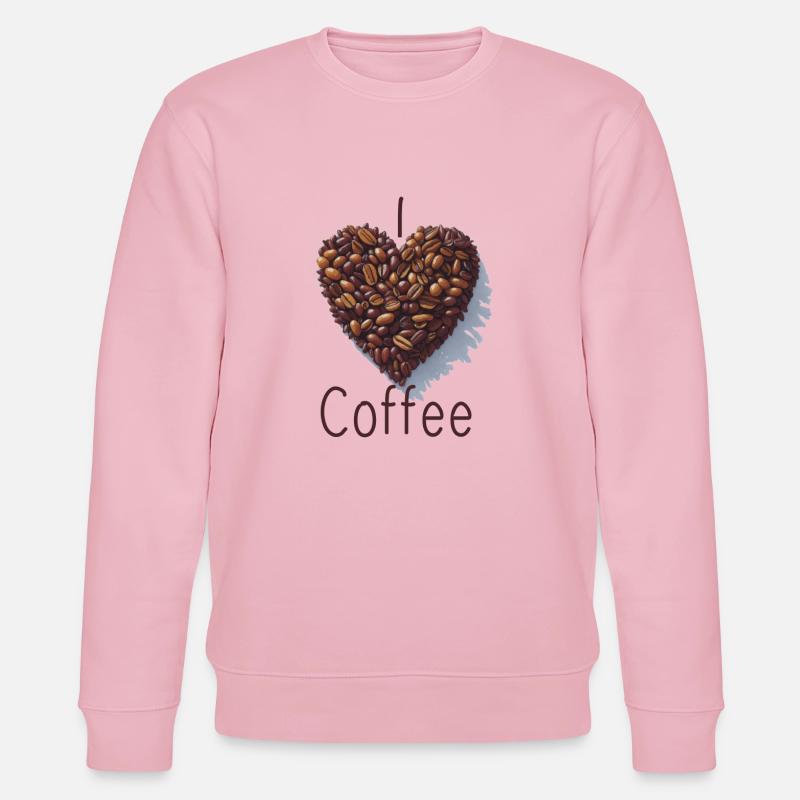 ich liebe Kaffee - Stanley/Stella Unisex Bio-Sweatshirt CHANGER  - Hellrosa