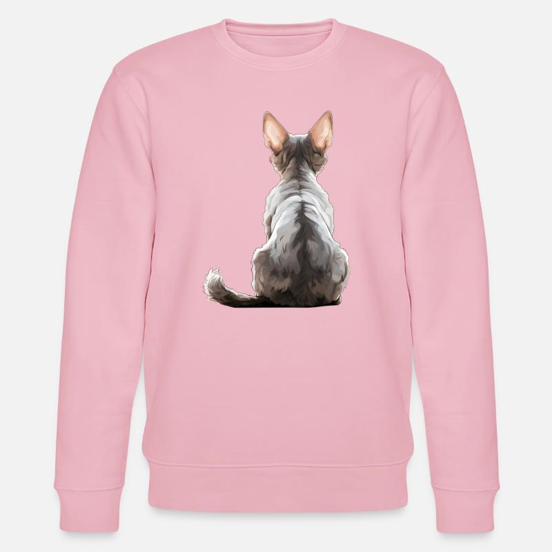 Chat Devon Rex - Sweat bio CHANGER Stanley/Stella Unisexe - rose pâle