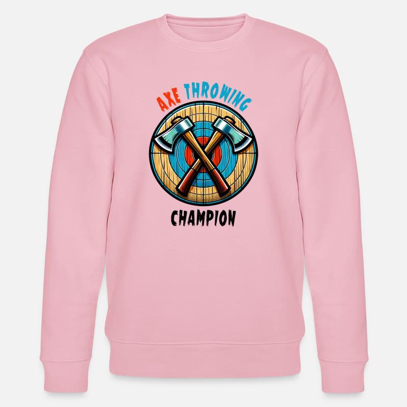 Axtwerfen Axt Sport Design - Stanley/Stella Unisex Bio-Sweatshirt CHANGER  - Hellrosa