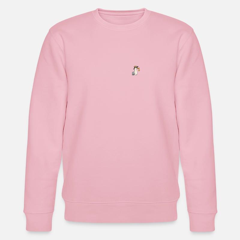 Lustige Möwe die Chips klaut - Stanley/Stella Unisex Bio-Sweatshirt CHANGER  - Hellrosa