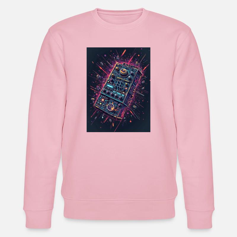 Digital DJ Controller Explosion - Stanley/Stella CHANGER Unisex Organic Sweatshirt - cotton pink