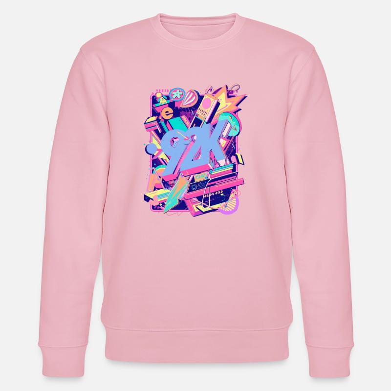 Neon 90er Retro Teaser Y2K - Stanley/Stella Unisex Bio-Sweatshirt CHANGER  - Hellrosa