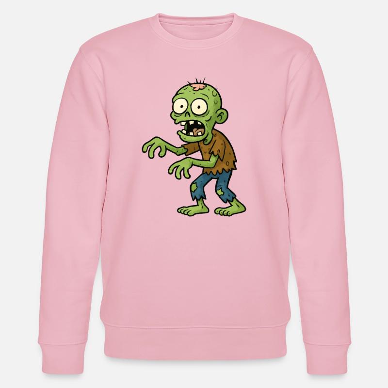 Gruseliger Comic Zombie - Stanley/Stella Unisex Bio-Sweatshirt CHANGER  - Hellrosa