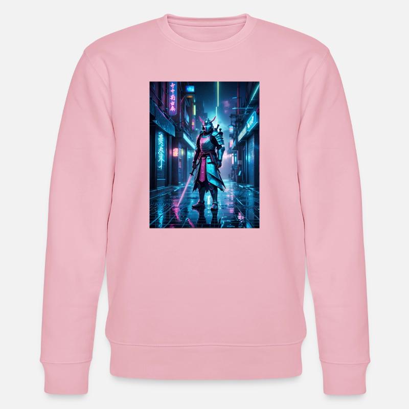 Neon-Samurai der Nacht - Stanley/Stella Unisex Bio-Sweatshirt CHANGER  - Hellrosa