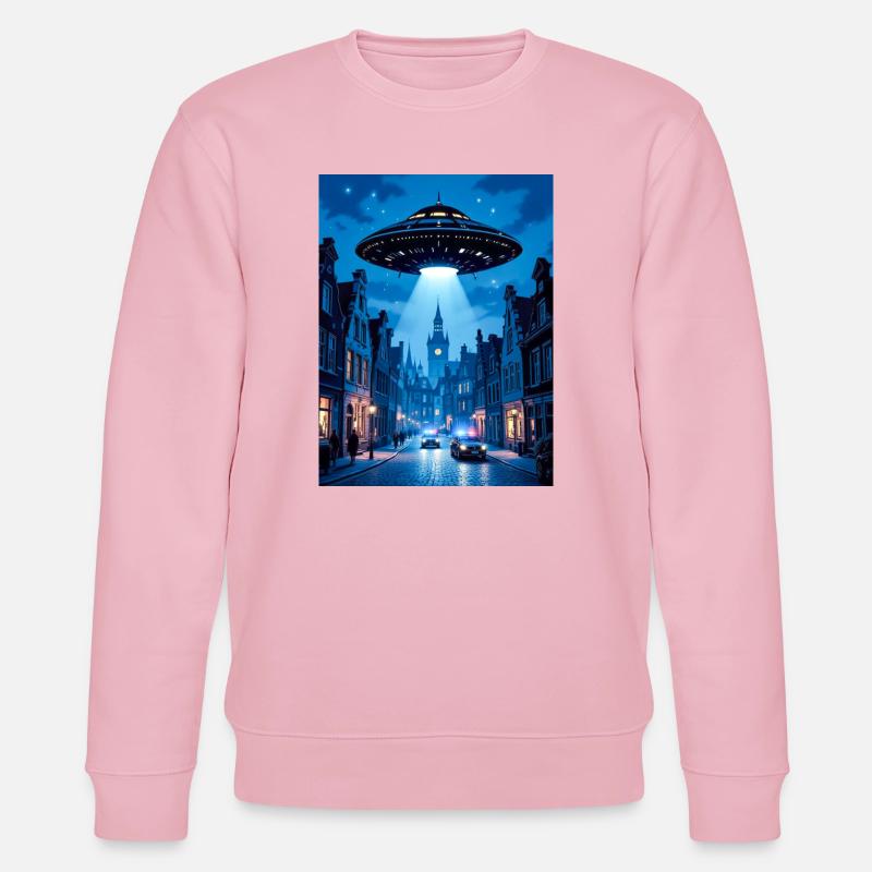 Belgische Welle – UFOs am Himmel - Stanley/Stella Unisex Bio-Sweatshirt CHANGER - Hellrosa
