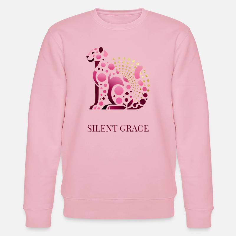 Silent Grace - Élégant design de chat rose avec - Sweat bio CHANGER Stanley/Stella Unisexe - rose pâle