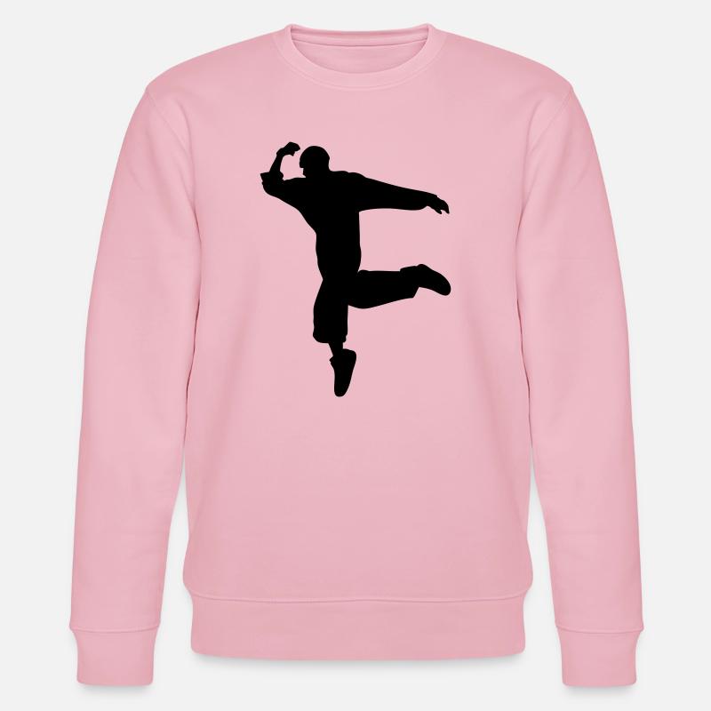 B-Boy Silhouette – Breakdance Move - Stanley/Stella Unisex Bio-Sweatshirt CHANGER  - Hellrosa