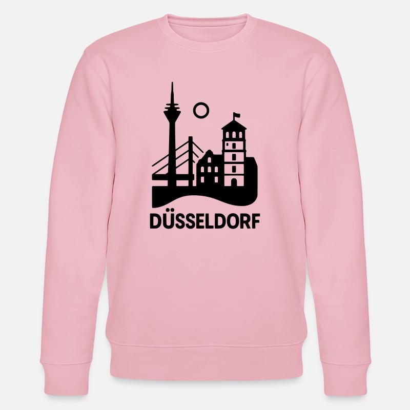 Düsseldorf Wahrzeichen Silhouette - Stanley/Stella Unisex Bio-Sweatshirt CHANGER  - Hellrosa