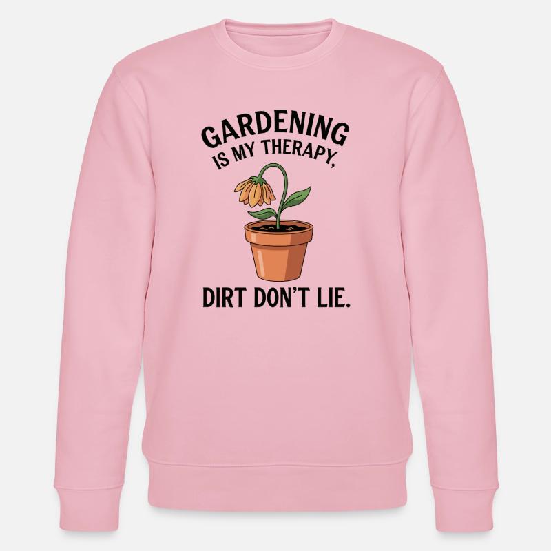Gartentherapie: Schmutz lügt nicht - Stanley/Stella Unisex Bio-Sweatshirt CHANGER  - Hellrosa