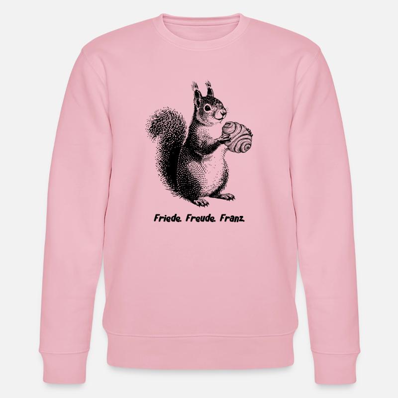 Friede Freude Franz Eichhornchen - Stanley/Stella Unisex Bio-Sweatshirt CHANGER  - Hellrosa