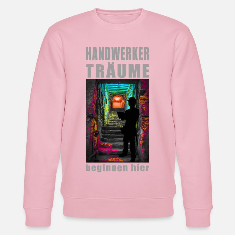 Rêves d’artisan : Piste du néon - Sweat bio CHANGER Stanley/Stella Unisexe - rose pâle