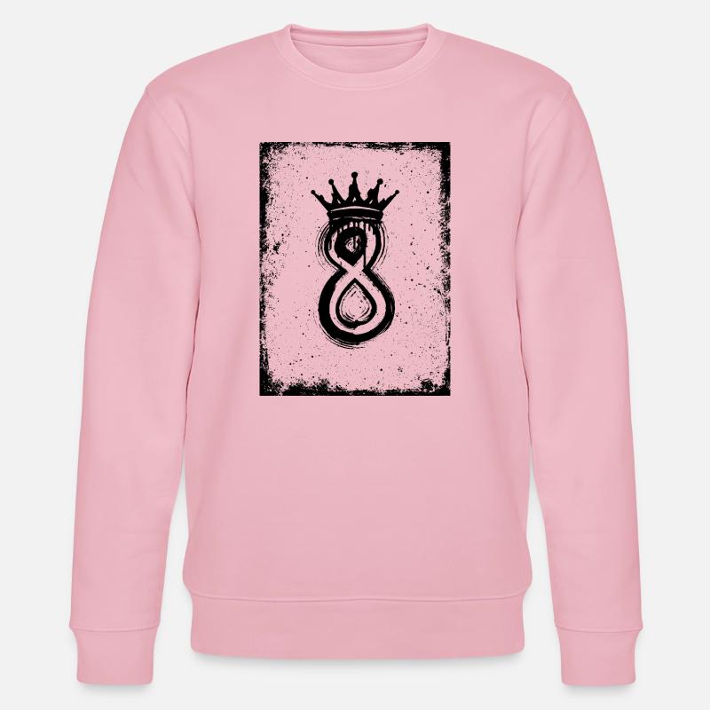 8 – Conception du Roi Couronne - Sweat bio CHANGER Stanley/Stella Unisexe - rose pâle