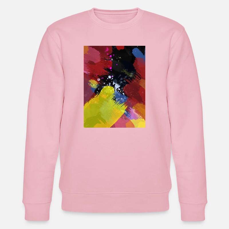 Farbexplosion Abstrakte Farbflächen - Stanley/Stella Unisex Bio-Sweatshirt CHANGER  - Hellrosa