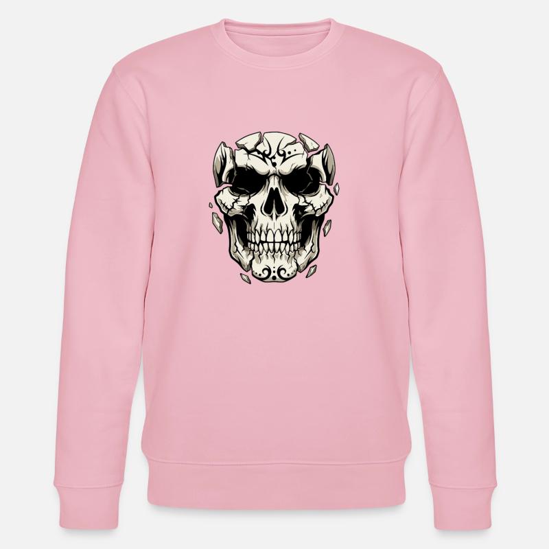 Splitternder Schädel – Gothic Grafik - Stanley/Stella Unisex Bio-Sweatshirt CHANGER  - Hellrosa