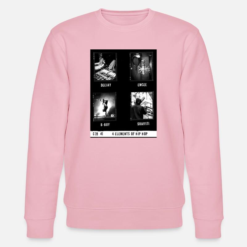 4 Hip Hop Elemente - Stanley/Stella Unisex Bio-Sweatshirt CHANGER  - Hellrosa