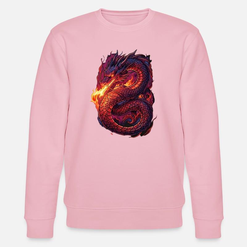 Feuriger Drachensturm - Stanley/Stella Unisex Bio-Sweatshirt CHANGER  - Hellrosa