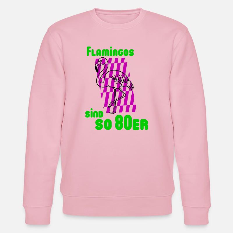 Flamingos 80er - Stanley/Stella Unisex Bio-Sweatshirt CHANGER  - Hellrosa