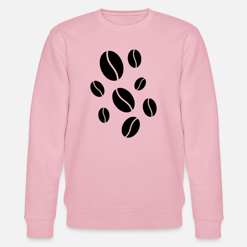 Fallende Kaffeebohnen - Stanley/Stella Unisex Bio-Sweatshirt CHANGER  - Hellrosa