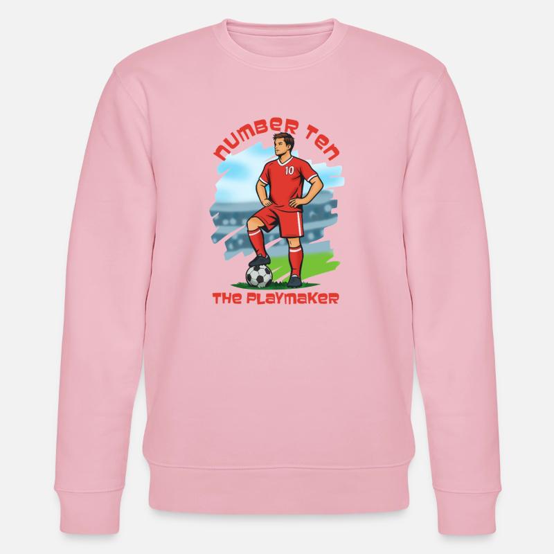 Number Ten, The Playmaker (Mittelfeldspieler) - Stanley/Stella Unisex Bio-Sweatshirt CHANGER  - Hellrosa