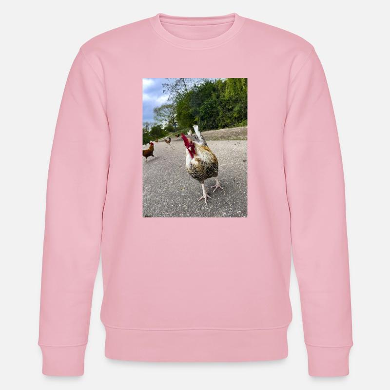 Bist du ein Huhn?? - Stanley/Stella Unisex Bio-Sweatshirt CHANGER  - Hellrosa