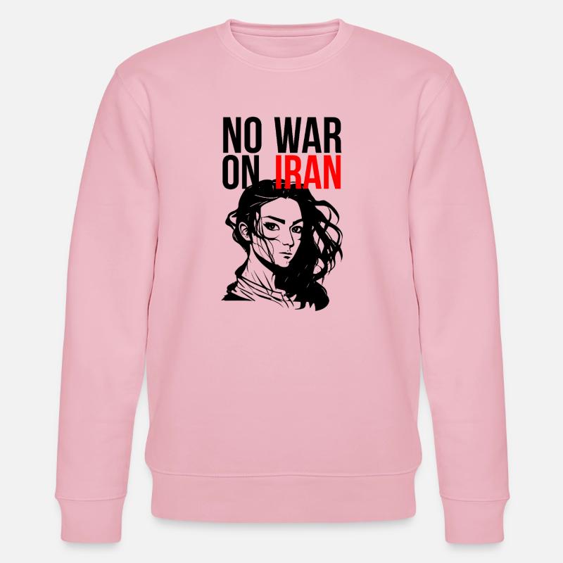 No War On Iran - Stanley/Stella Unisex Bio-Sweatshirt CHANGER  - Hellrosa